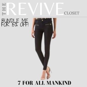 7 For All Mankind - Jeans/Pants - SZ 27 - Black with Paisley detail